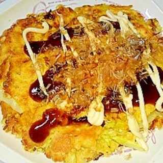 豆腐と白菜のヘルシーお好み焼き